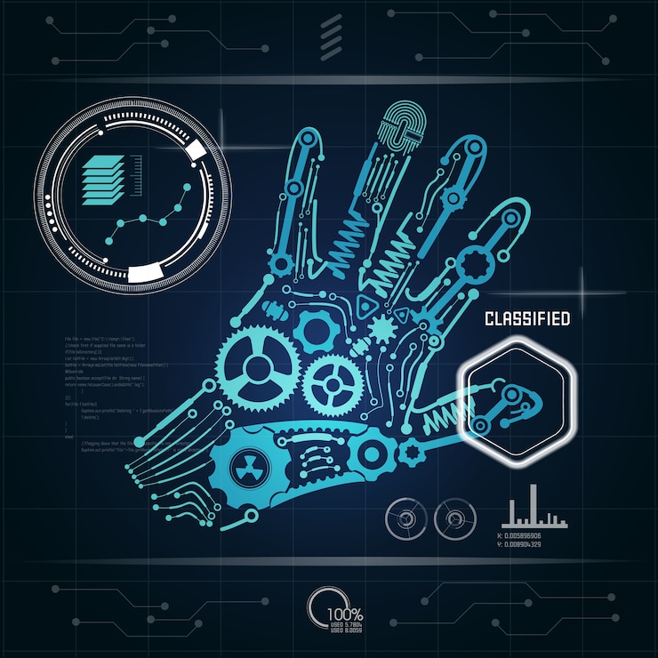 Vector mechanic hand