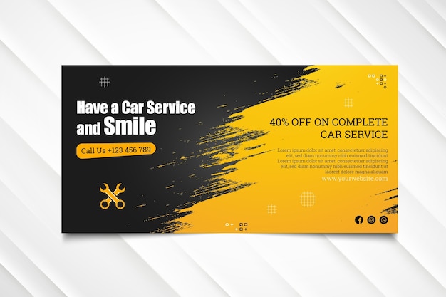 Mechanic hub banner template