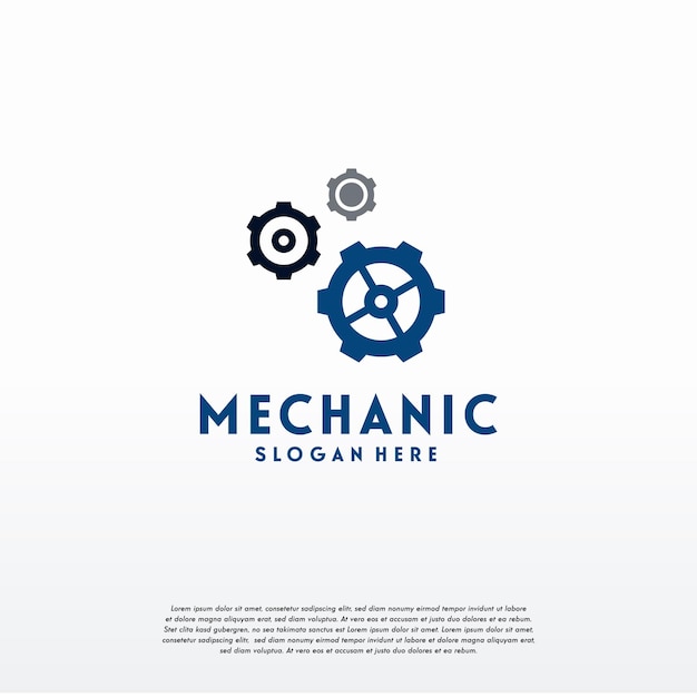 Mechanic Simple gear Logo designs template vector