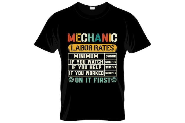 Mechanic t-shirt design or Mechanic poster design or Mechanic shirt design, quotes saying