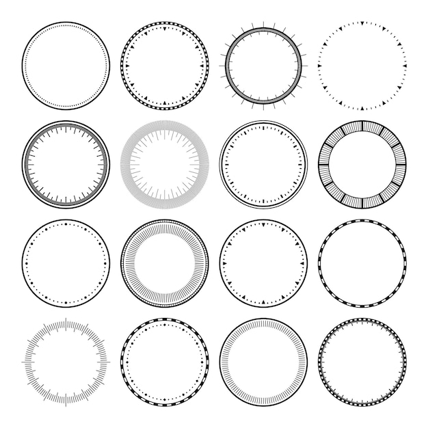 Mechanical clock faces bezel watch dial with minute and hour marks timer or stopwatch element blank