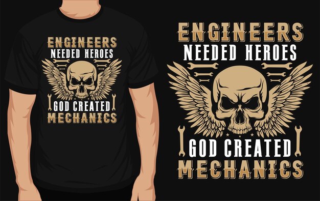 Mechanical graphic tshirt design