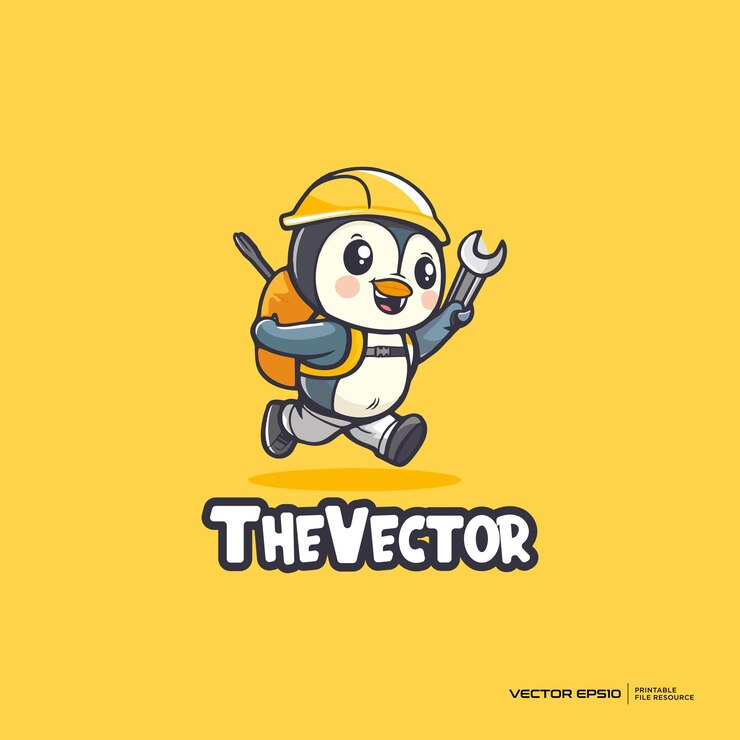 Vector 기계  터 로고 캐릭터 만화 일러스트레이션 eps10