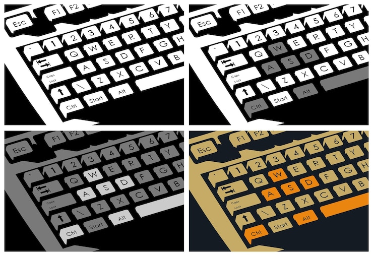 Vector mechanical retro keyboard mini set