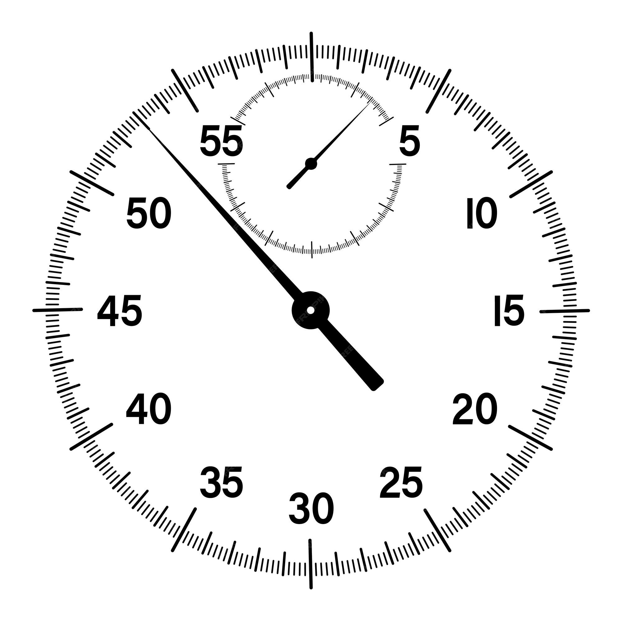 hand finger sports stopwatch, speed meter. Time clock arrows are an  accurate instrument. Run Stock Vector