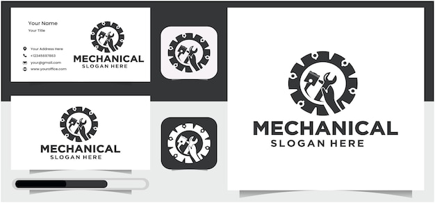 Mechanical technology logo racing automotive logo engine mechanic logo workshop location