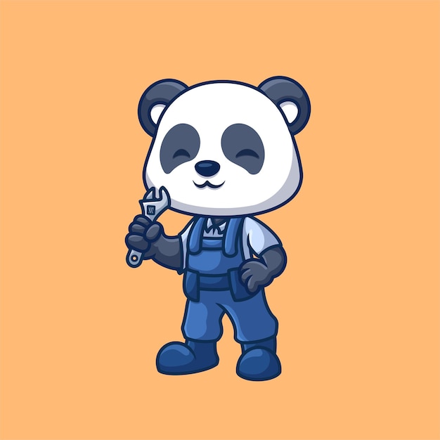 Mechanische Panda Leuke Cartoon