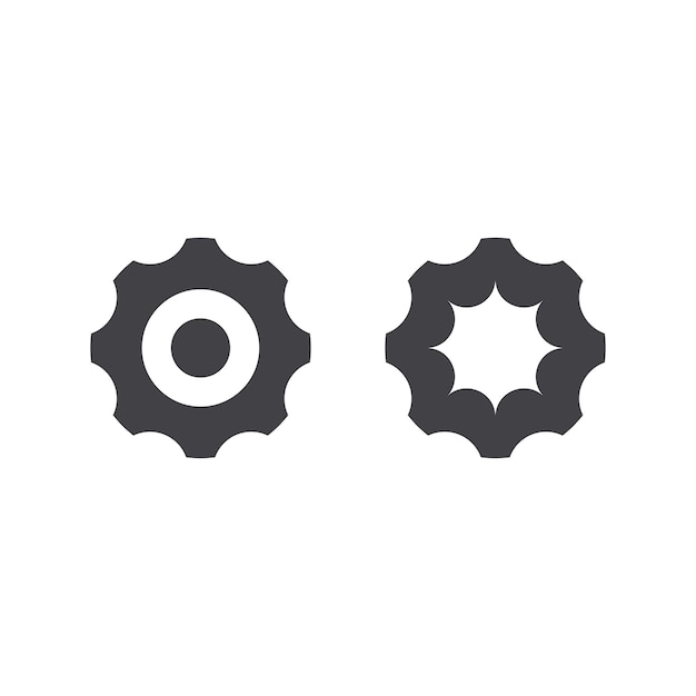 Mechanische versnelling logo sjabloon vectorelement