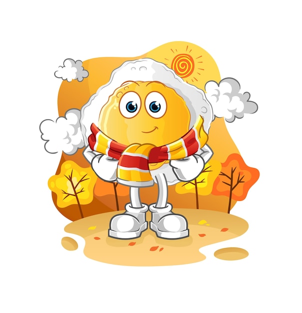 Medaille in de herfst. cartoon mascotte vector