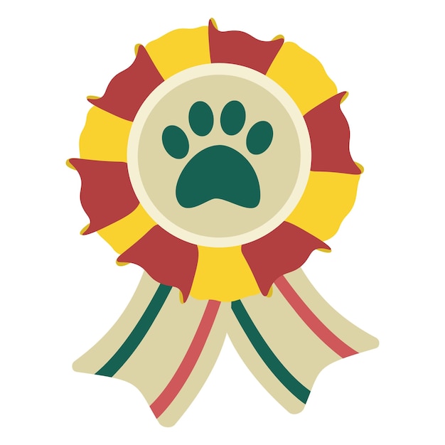Vector medal award for animals cats dogs