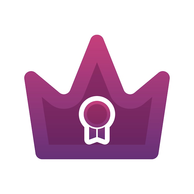 Medal crown logo gradient design template icon