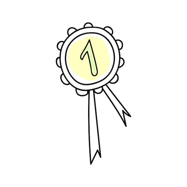 Medal in doodle style