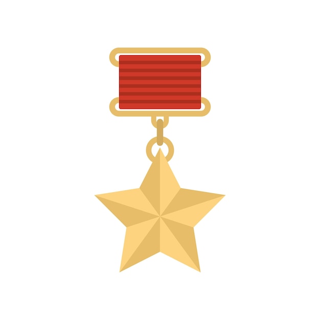 Vector medal icon flat illustration of medal vector icon isolated on white background