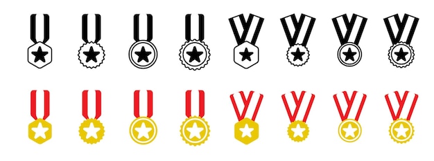 Medal icon gold bagde achievement