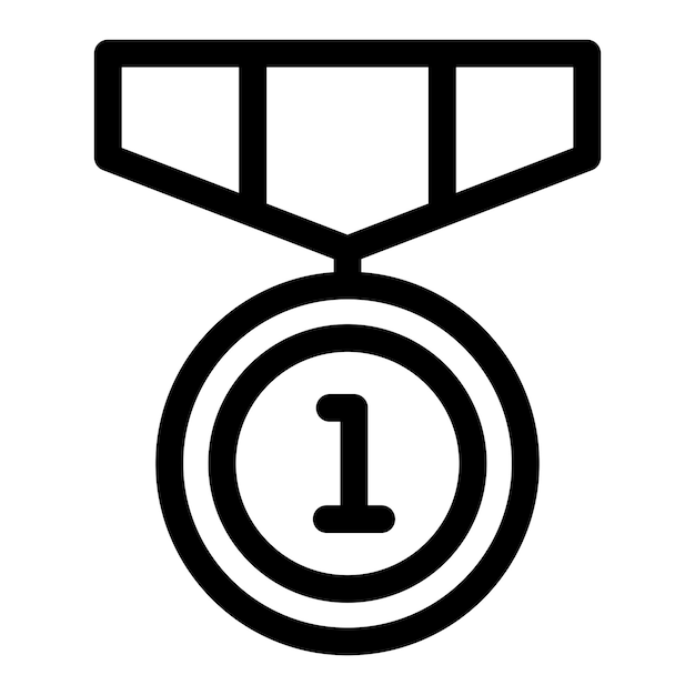 medal icon on transparent background