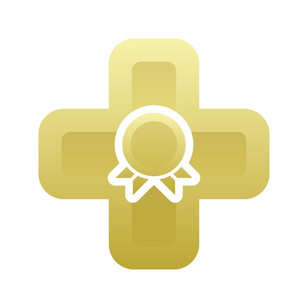 Medal medical gradient logo design template icon