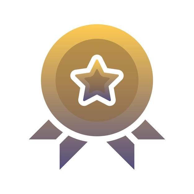 Medal star gradient logo design modern template icon