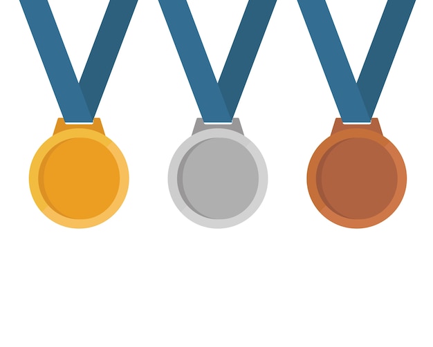 Medal vector set.