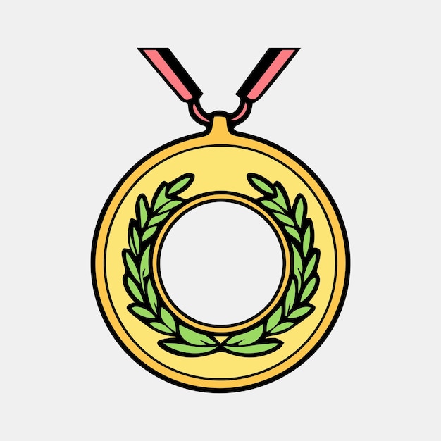 Medalje vector doodle contour illustratie