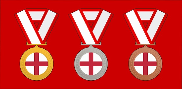 Vector medals for the british games