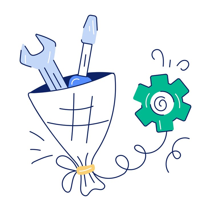 Vector media and business activities hand drawn