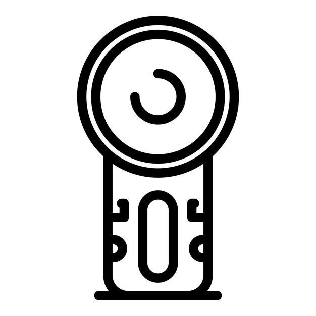 미디어 카메라 아이콘 흰색 배경에 고립 된 웹 디자인을 위한 개요 미디어 카메라 벡터 아이콘