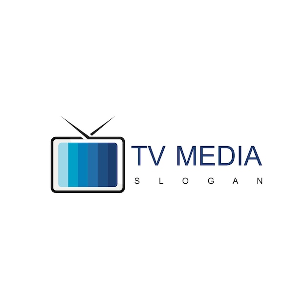 Media- en tv-logo-ontwerpvector