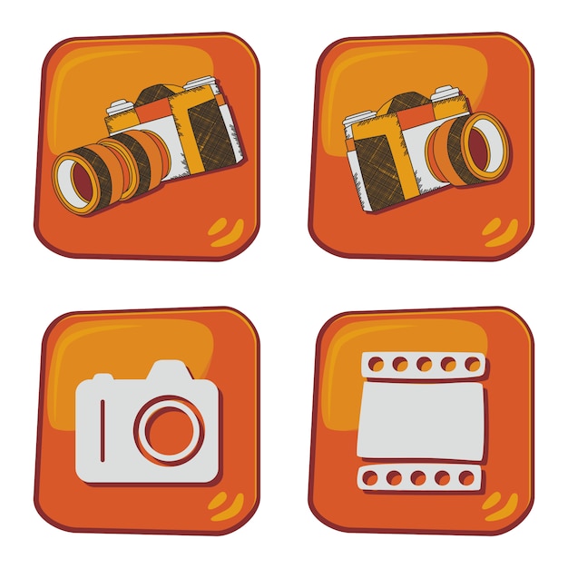 media interface camera vector graphic art illustration