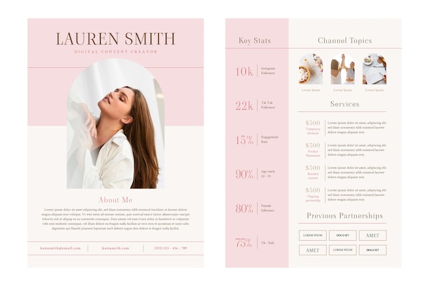Media kit design template