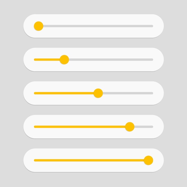 회색 배경 벡터 일러스트 레이 션에 고립 된 미디어 음악 사운드 조정 슬라이드 바 인터페이스