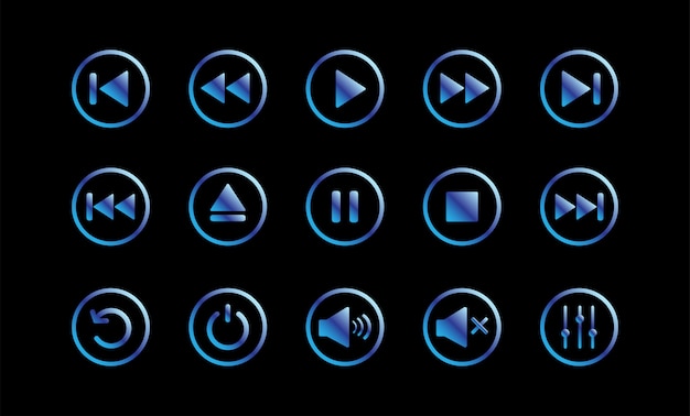 Vector media player control. play button.