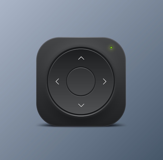 Media player files navigation black knob or button