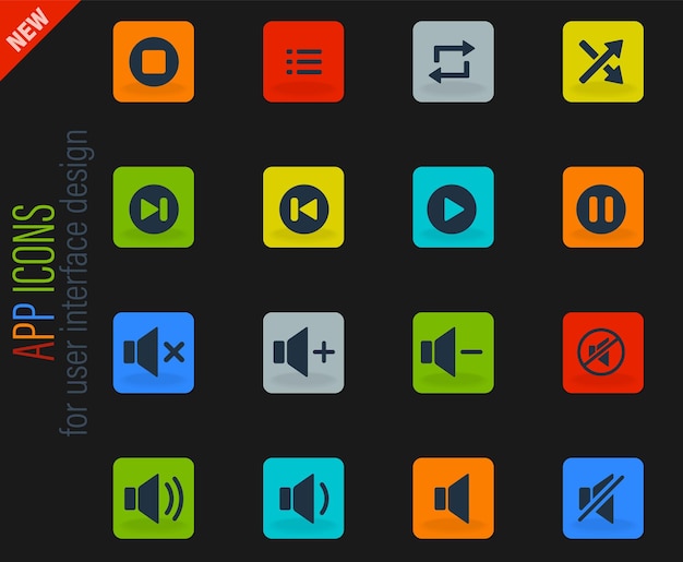 Media player icons