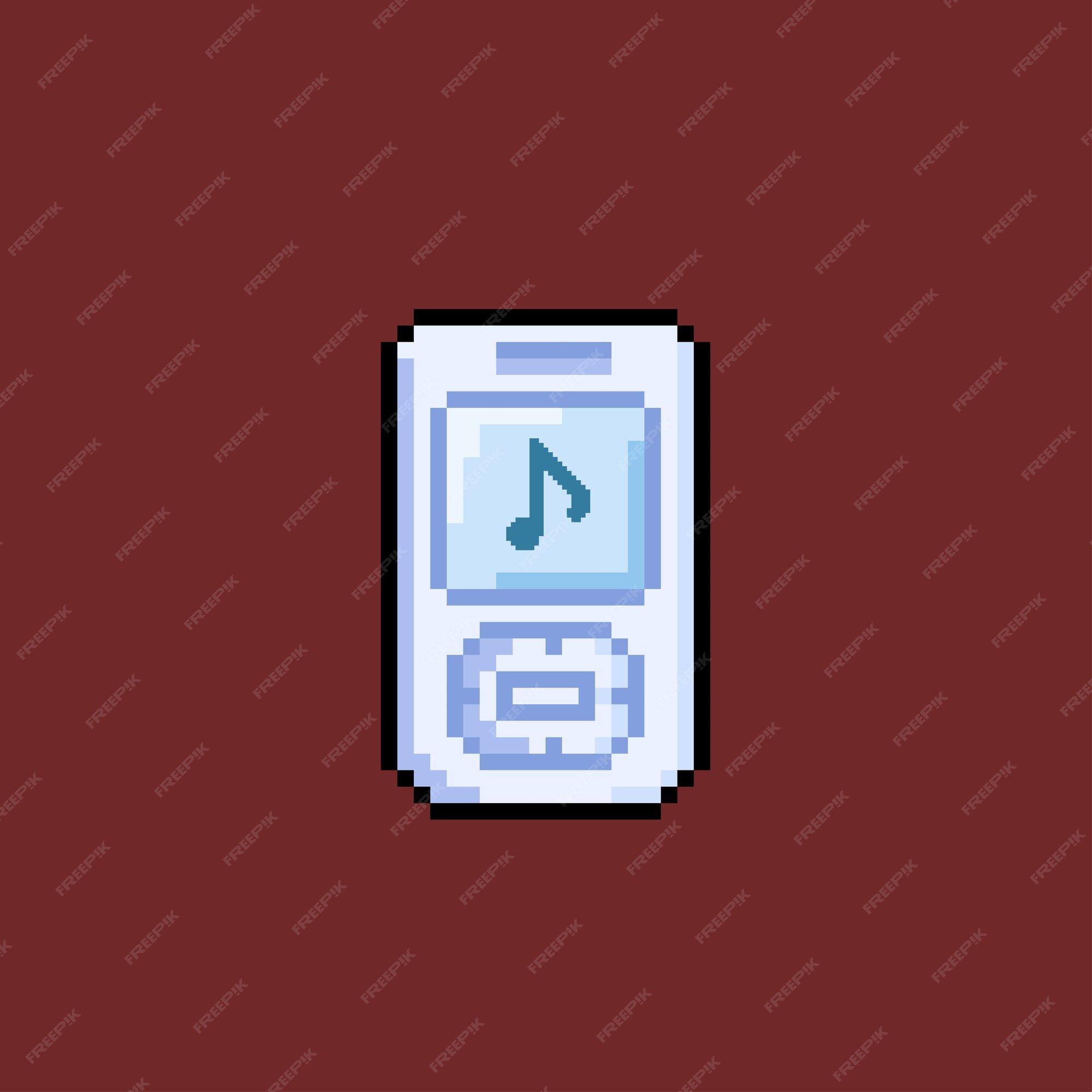 música mp3 jogador jogos pixel arte vetor ilustração 23873931 Vetor no  Vecteezy