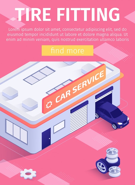 Media poster offers tire fitting car service