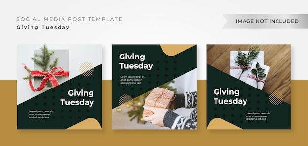 Media social giving tuesday design template