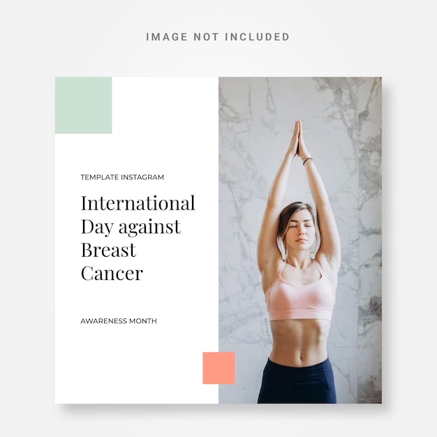 Media social international day against breast cancer template