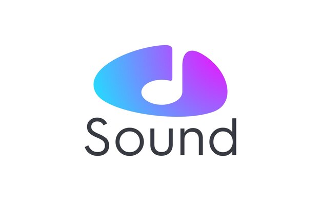 Vector media and sound logo design templates