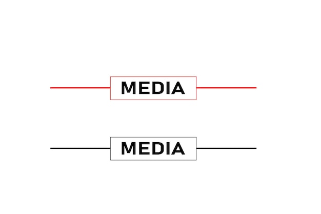 Vettore logo di testo dei media