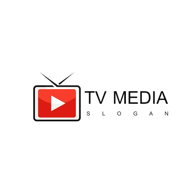 Modello di progettazione di logo per media e tv