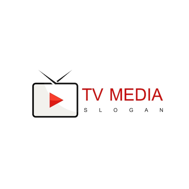 Media and tv logo design vector