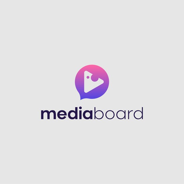 Vector mediabord filmstudio logo-ontwerp. logo-sjabloon