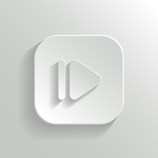 Mediaspeler pictogram vector witte app-knop