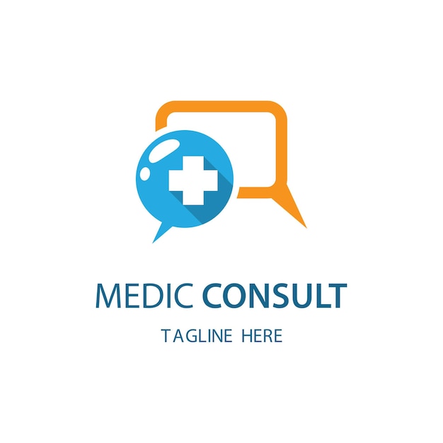 Медицинская консультация логотип изображения иллюстрации