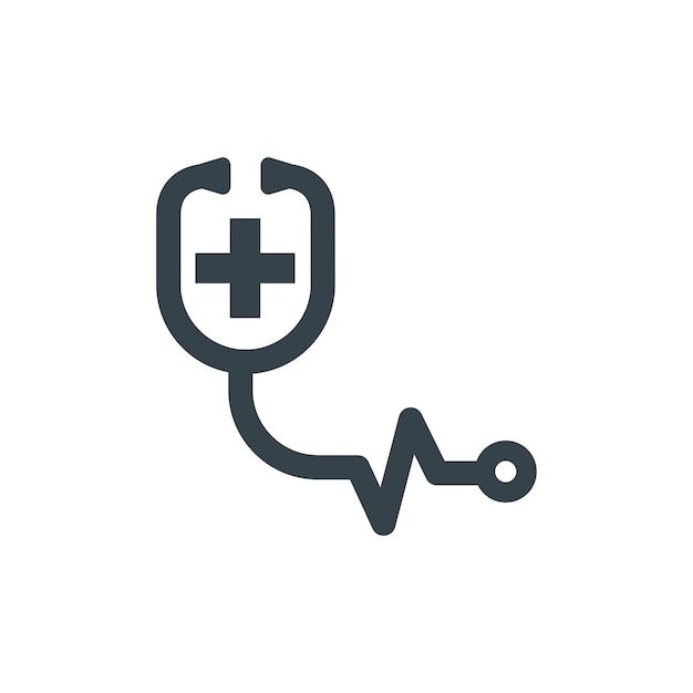 Medic stethoscope concept logotype template design Business logo icon shape medic stethoscope simple logo illustration