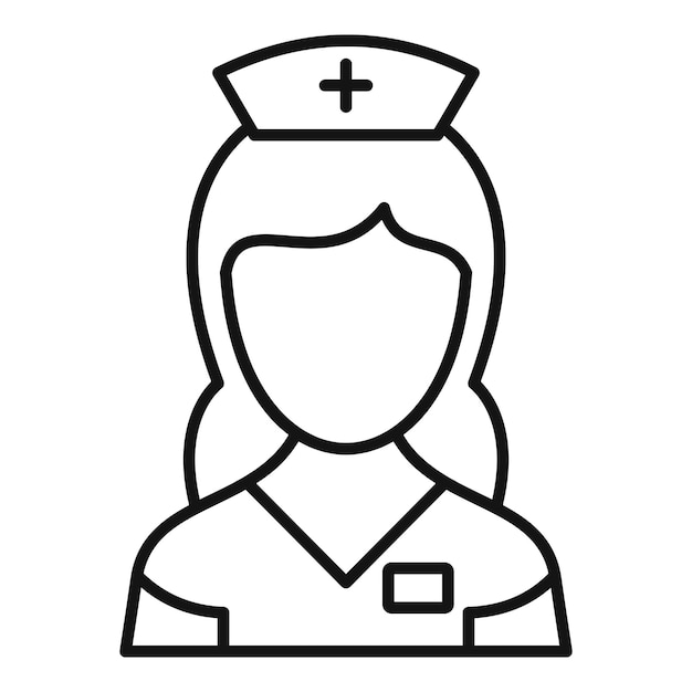 Medic verpleegster pictogram Overzicht dokter verpleegster vector pictogram voor webdesign geïsoleerd op een witte achtergrond