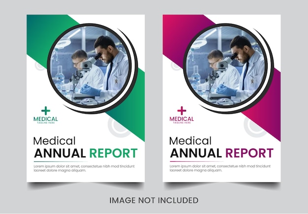 medical annual report book cover template