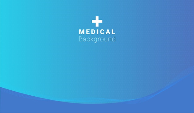 Medical background inscription and medical cross on an abstract background of crosses with a wave design