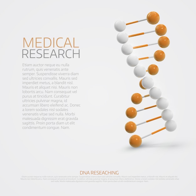 3d Dna 분자와 의료 배경