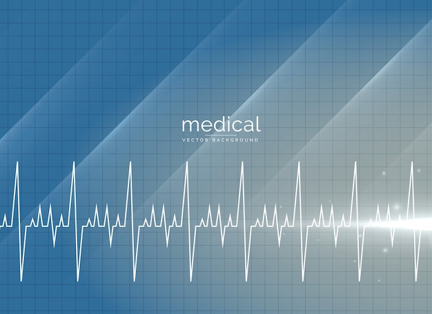 Medical background with heartbeat design